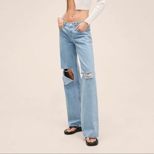 Mango Low-rise wideleg jeans